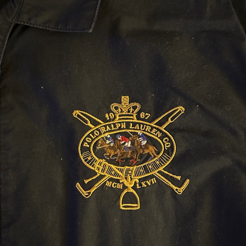 Polo Ralph Lauren Black Jacket with Gold Embroidery